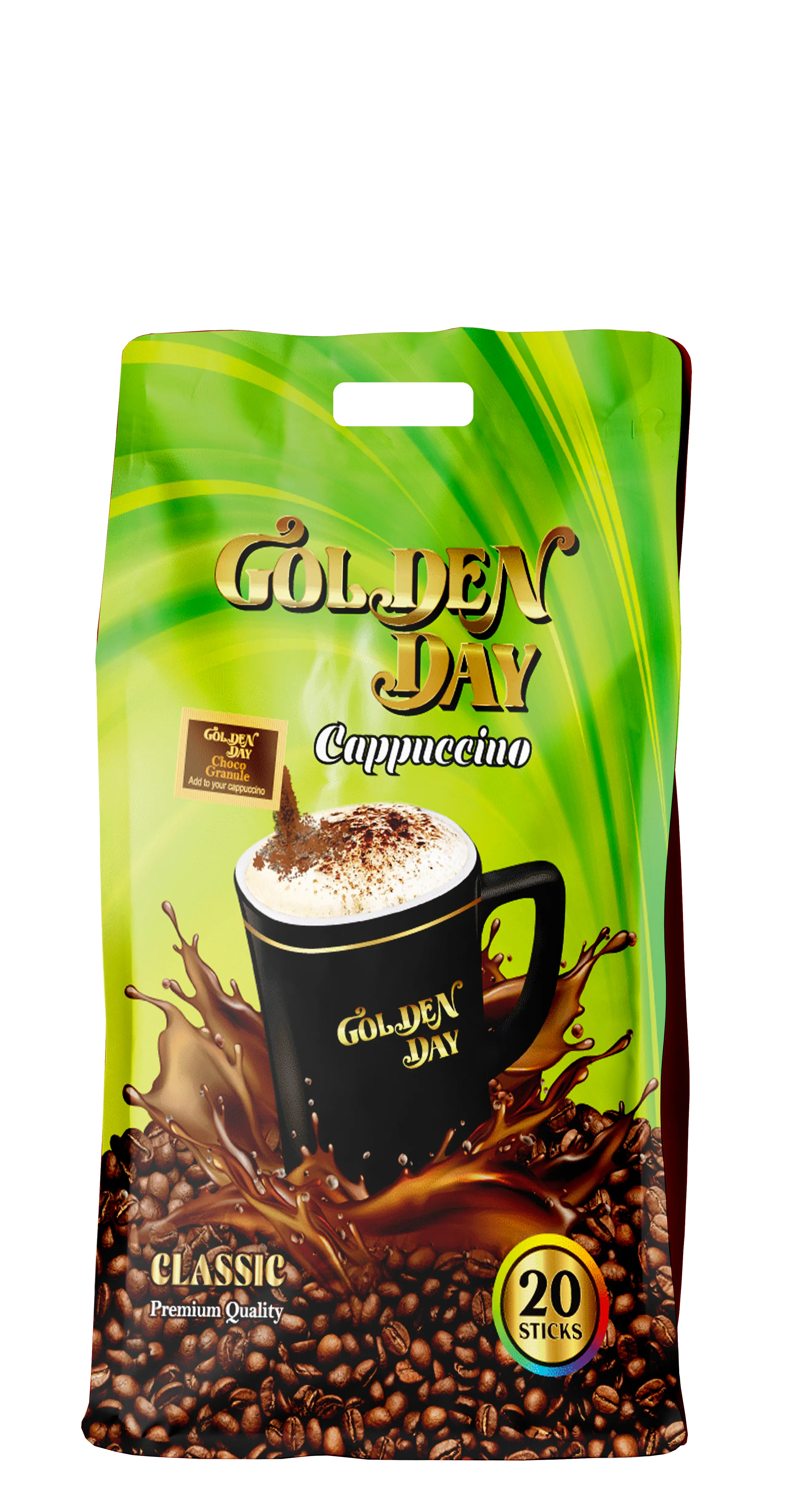 کاپوچینو کلاسیک گلدن دی (بسته ۲۰ ساشه‌ای دسته دار)